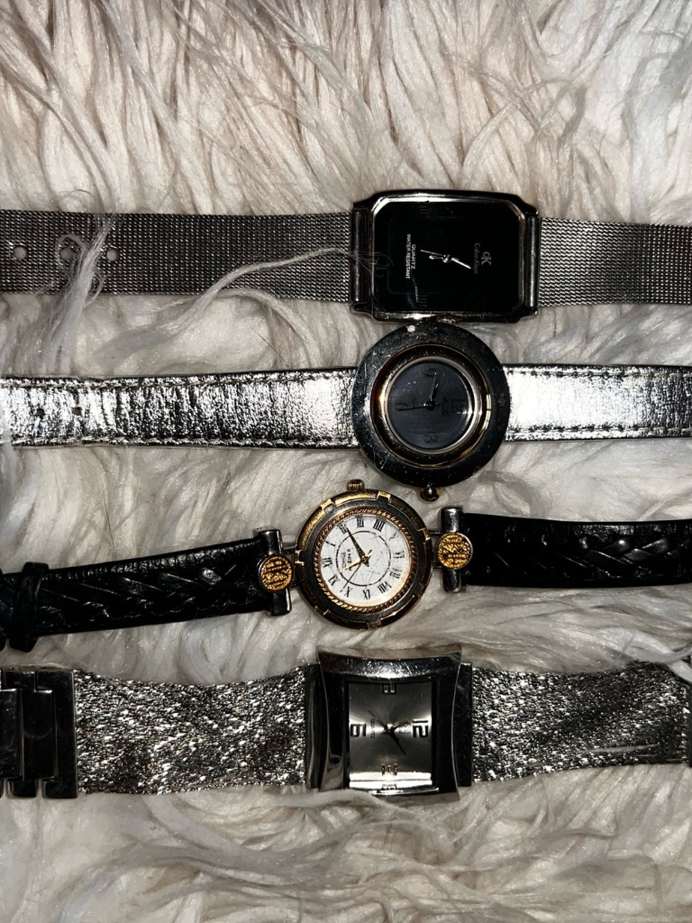 Vintage watch 4 pc Lot $25.00 Anne Klein Calvin Klein Moulin & NY&co